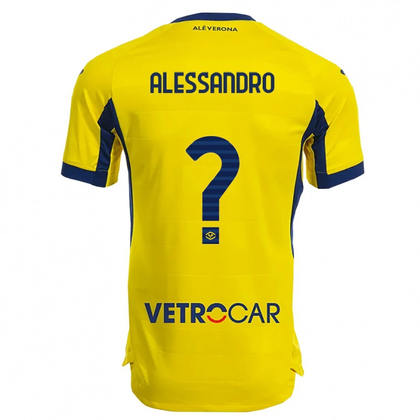 Danxen Women Alessandro Mariani #0 Yellow Navy Away Jersey 2025/26 T-Shirt
