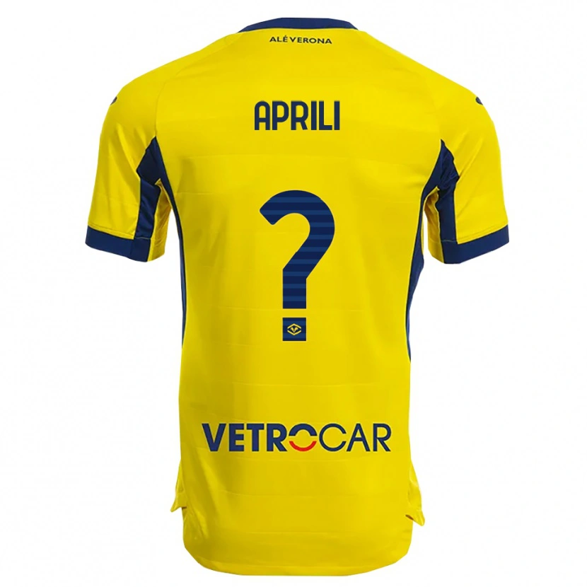 Danxen Women Filippo Aprili #0 Yellow Navy Away Jersey 2025/26 T-Shirt