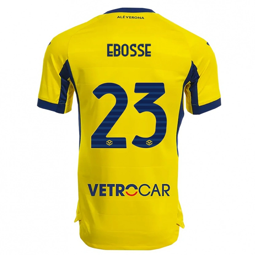 Danxen Women Enzo Ebosse #23 Yellow Navy Away Jersey 2025/26 T-Shirt