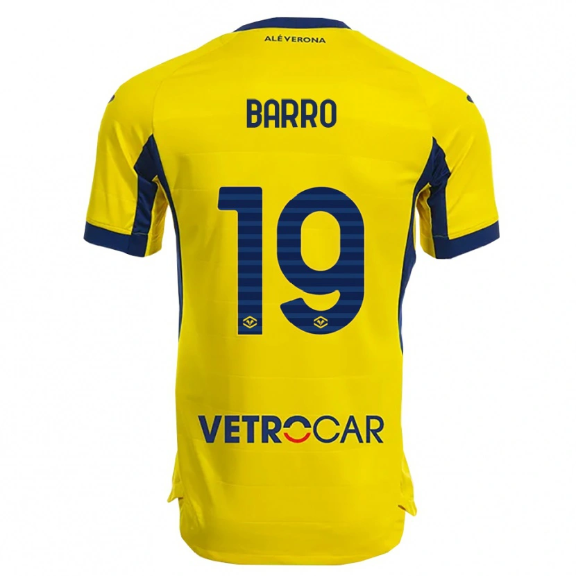 Danxen Women Chiara Barro #19 Yellow Navy Away Jersey 2025/26 T-Shirt