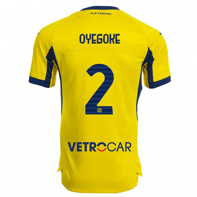 Danxen Women Daniel Oyegoke #2 Yellow Navy Away Jersey 2025/26 T-Shirt