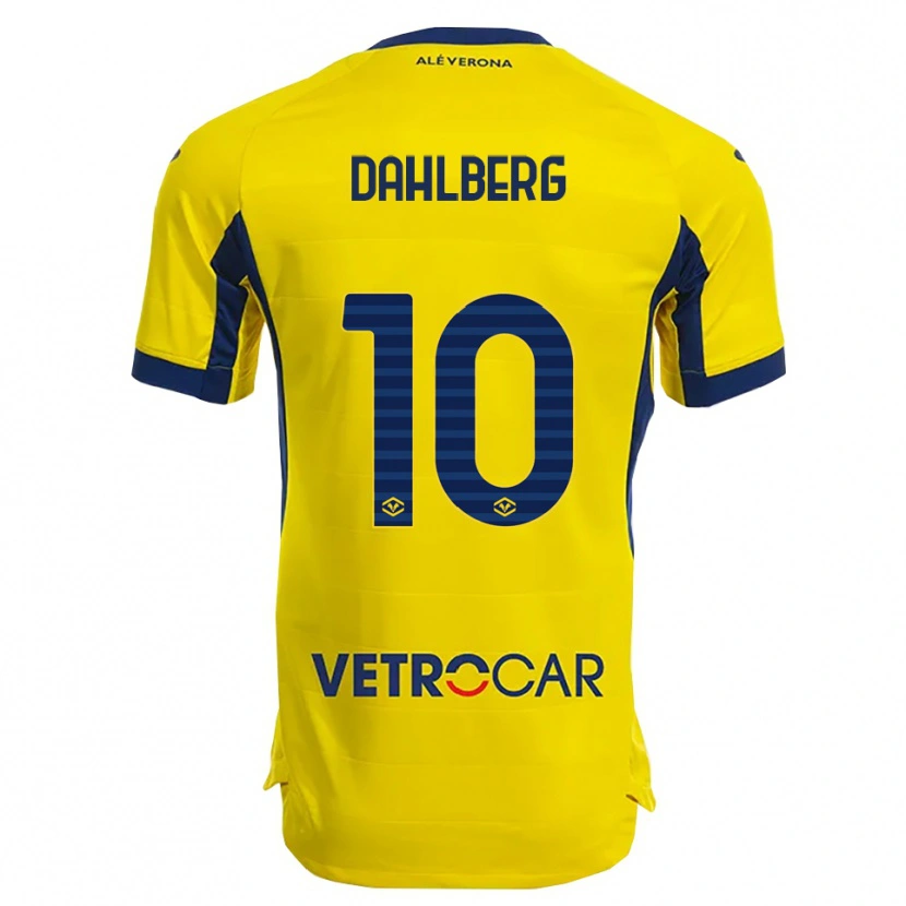 Danxen Women Jonna Dahlberg #10 Yellow Navy Away Jersey 2025/26 T-Shirt