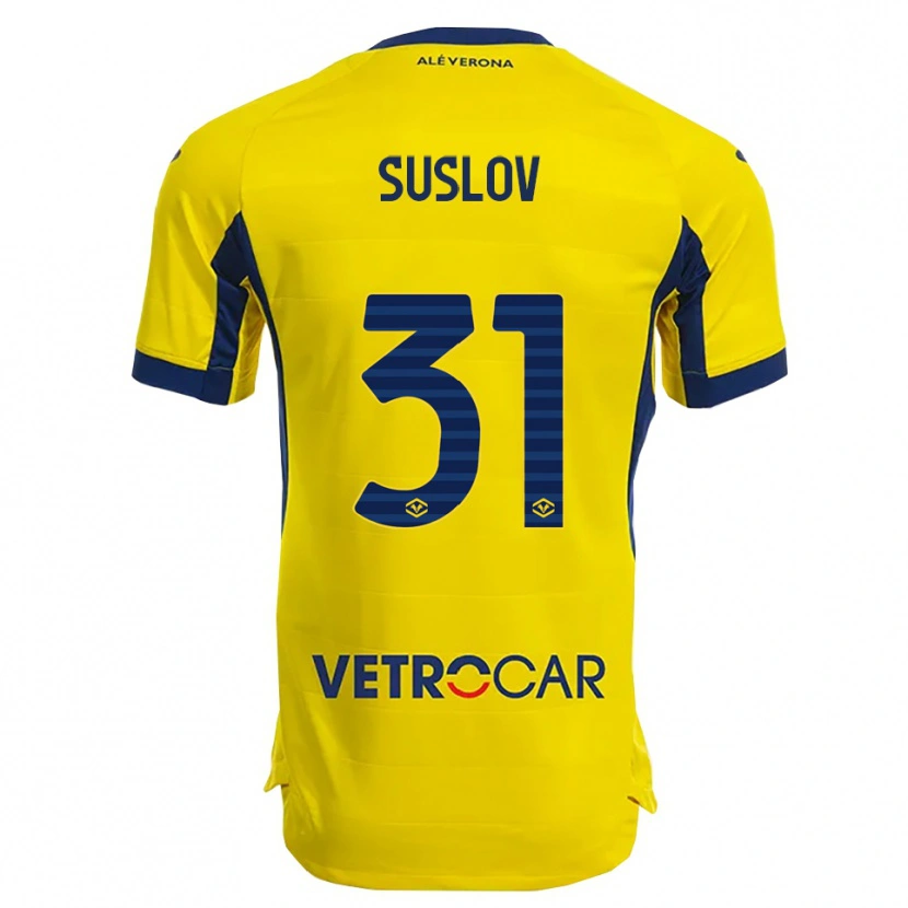 Danxen Women Tomas Suslov #31 Yellow Navy Away Jersey 2025/26 T-Shirt