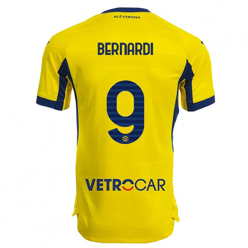 Danxen Women Veronica Bernardi #9 Yellow Navy Away Jersey 2025/26 T-Shirt