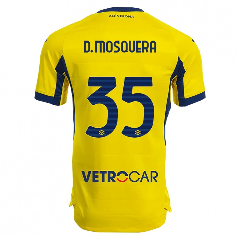 Danxen Women Daniel Mosquera #35 Yellow Navy Away Jersey 2025/26 T-Shirt