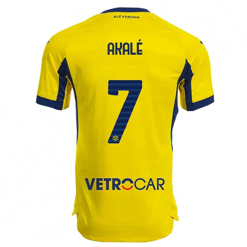 Danxen Women Ruben Akalé #7 Yellow Navy Away Jersey 2025/26 T-Shirt