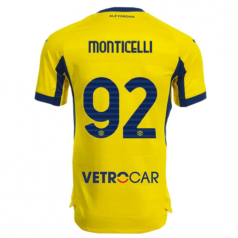 Danxen Women Luca Monticelli #92 Yellow Navy Away Jersey 2025/26 T-Shirt
