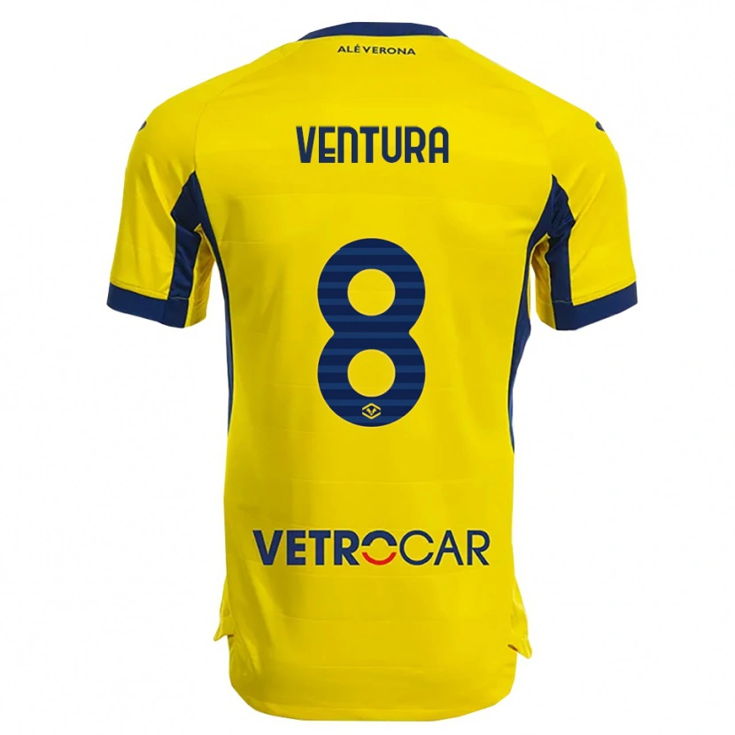 Danxen Women Ciro Ventura #8 Yellow Navy Away Jersey 2025/26 T-Shirt