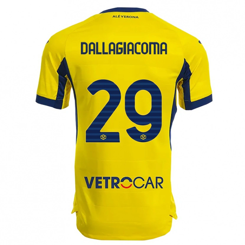 Danxen Women Stefania Dallagiacoma #29 Yellow Navy Away Jersey 2025/26 T-Shirt