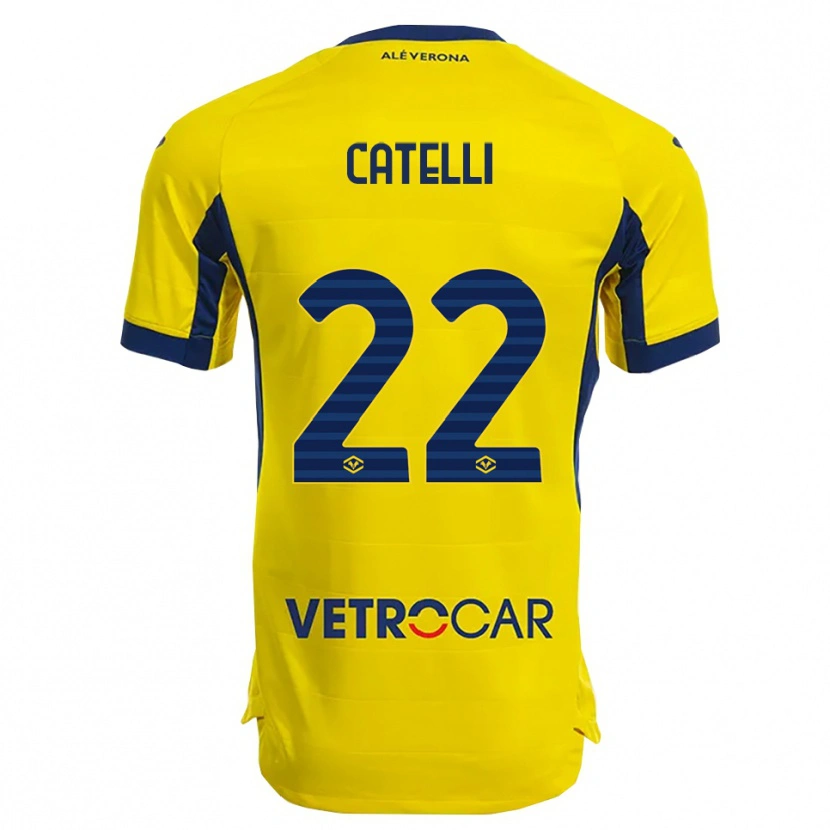 Danxen Women Anna Catelli #22 Yellow Navy Away Jersey 2025/26 T-Shirt