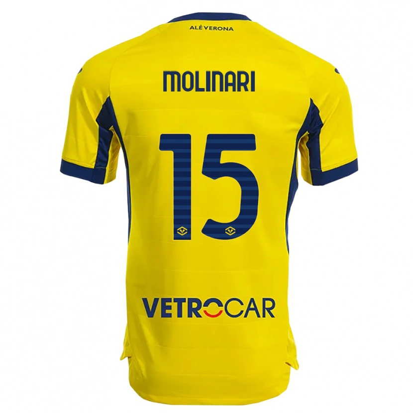 Danxen Women Gabriele Molinari #15 Yellow Navy Away Jersey 2025/26 T-Shirt
