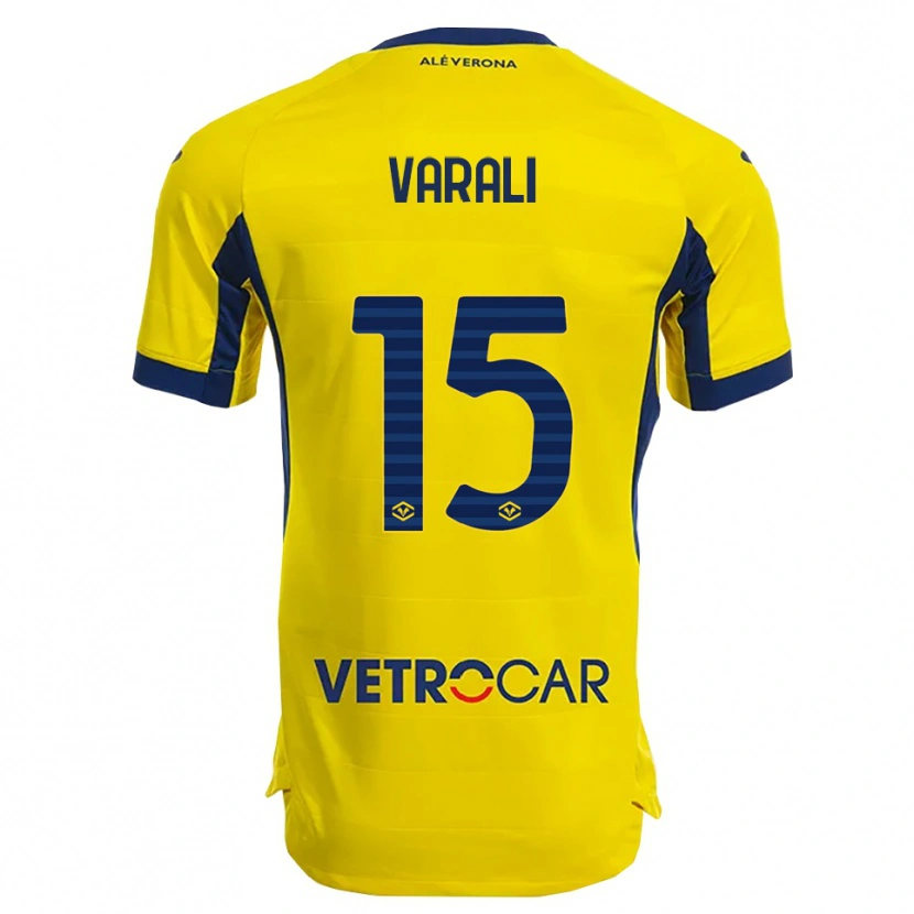 Danxen Women Ludovico Varali #15 Yellow Navy Away Jersey 2025/26 T-Shirt