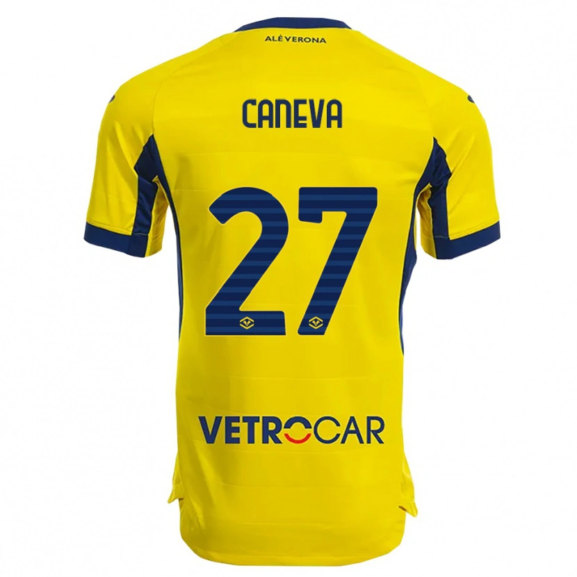 Danxen Women Elia Caneva #27 Yellow Navy Away Jersey 2025/26 T-Shirt