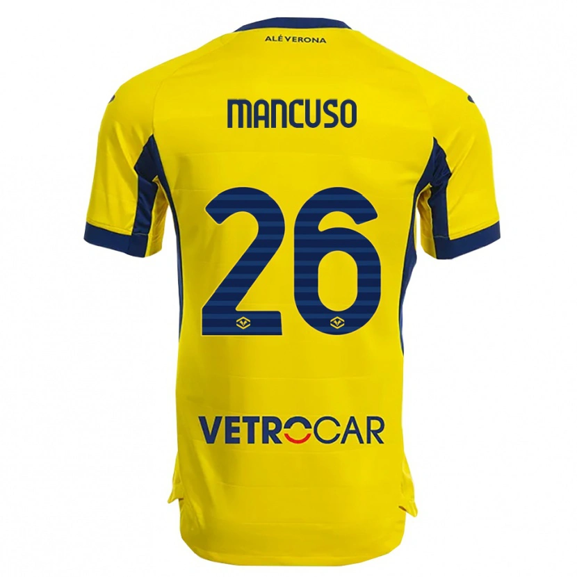 Danxen Women Giulia Mancuso #26 Yellow Navy Away Jersey 2025/26 T-Shirt