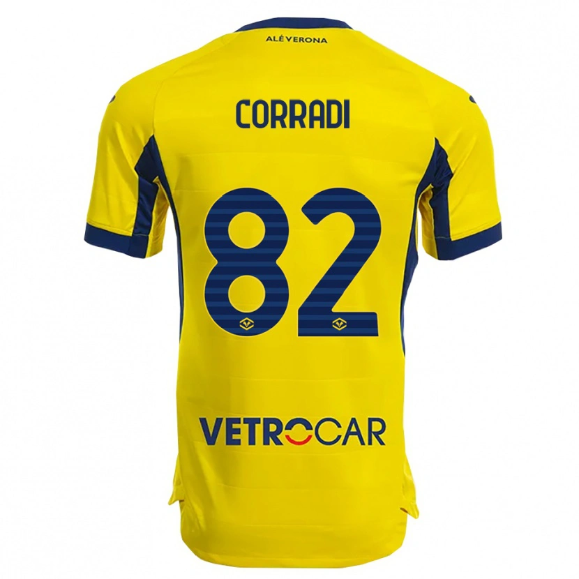 Danxen Women Christian Corradi #82 Yellow Navy Away Jersey 2025/26 T-Shirt