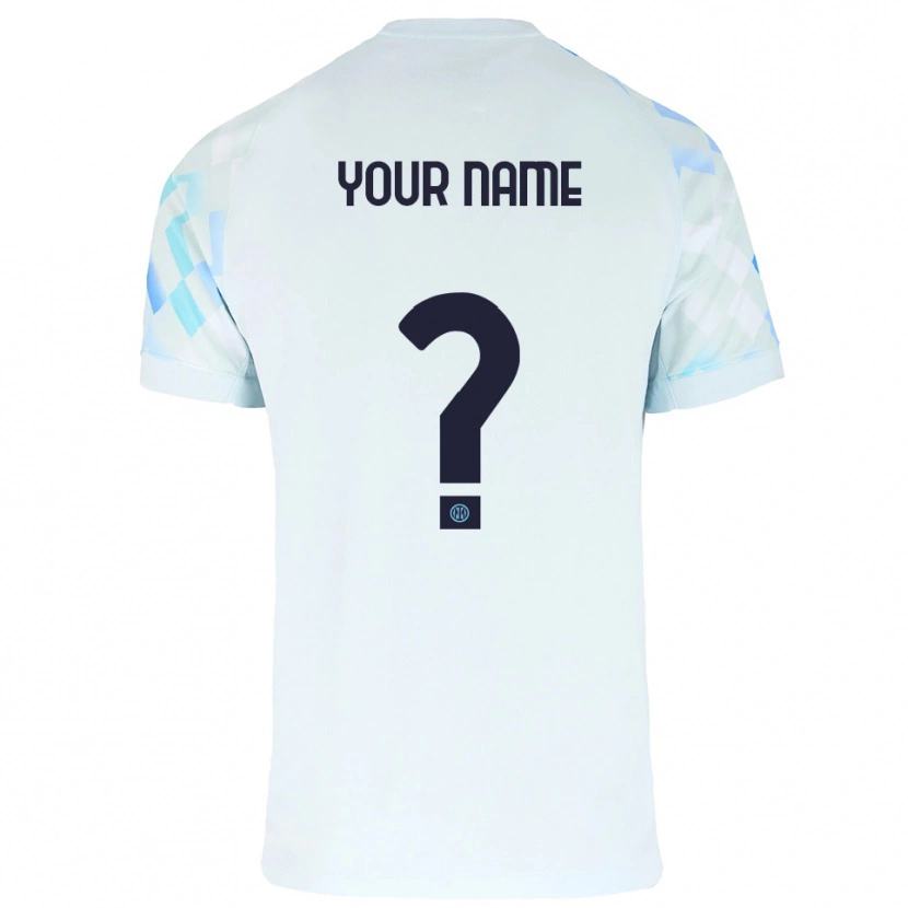 Danxen Women Your Name #0 White Blue Away Jersey 2025/26 T-Shirt