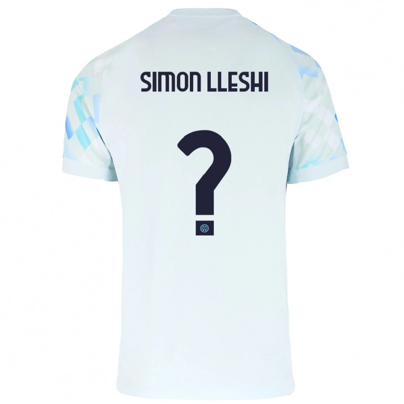 Danxen Women Simon Lleshi #0 White Blue Away Jersey 2025/26 T-Shirt