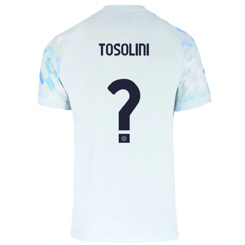 Danxen Women Nicolas Tosolini #0 White Blue Away Jersey 2025/26 T-Shirt