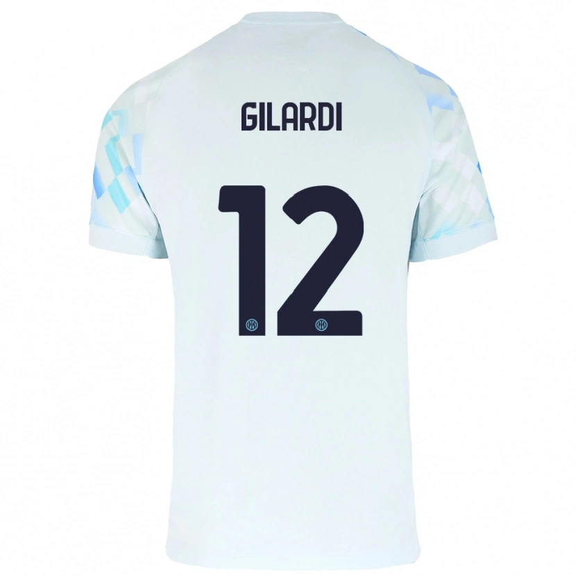 Danxen Women Astrid Gilardi #12 White Blue Away Jersey 2025/26 T-Shirt