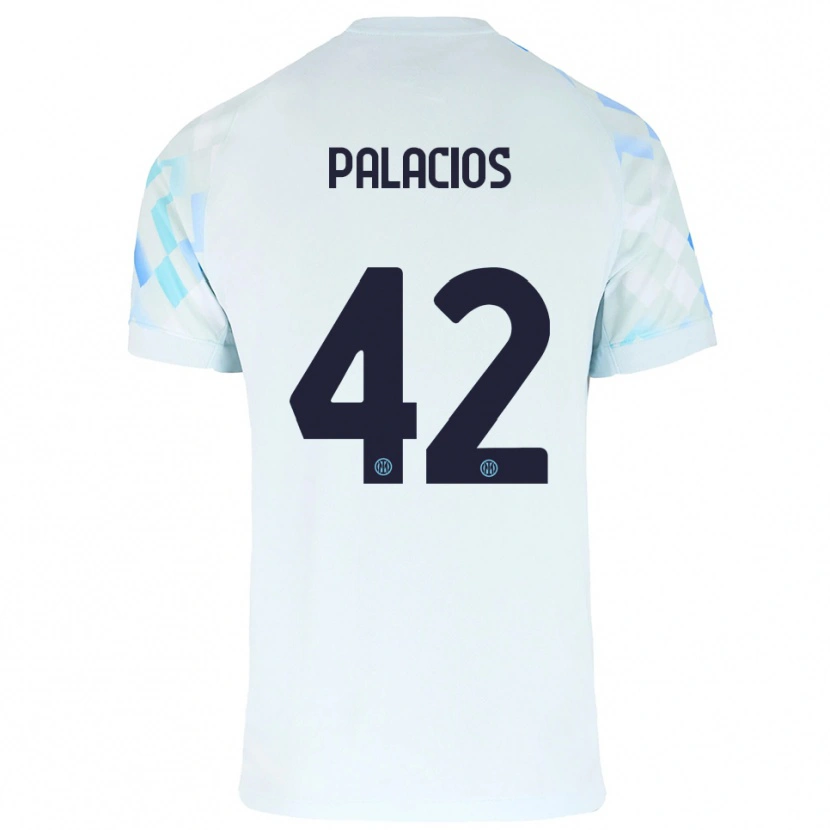 Danxen Women Tomás Palacios #42 White Blue Away Jersey 2025/26 T-Shirt