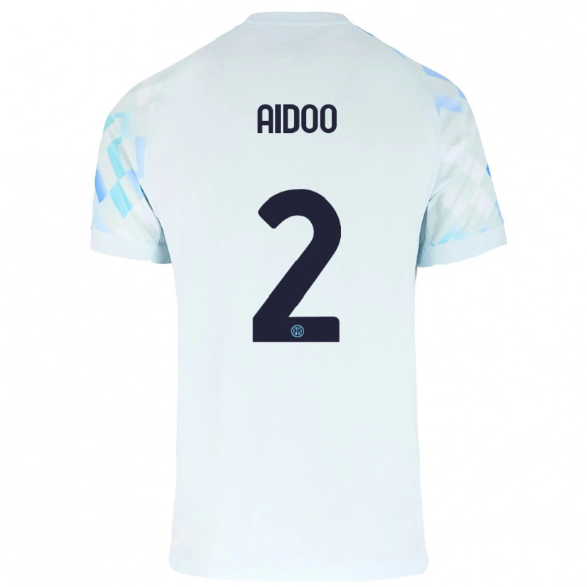 Danxen Women Mike Aidoo #2 White Blue Away Jersey 2025/26 T-Shirt