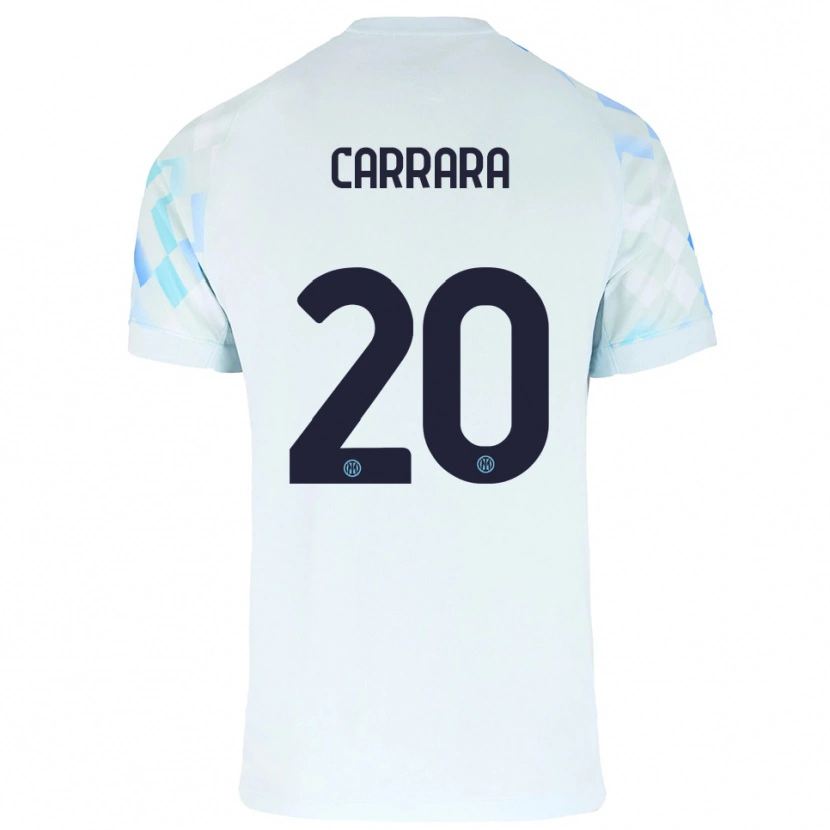 Danxen Women Cristian Carrara #20 White Blue Away Jersey 2025/26 T-Shirt