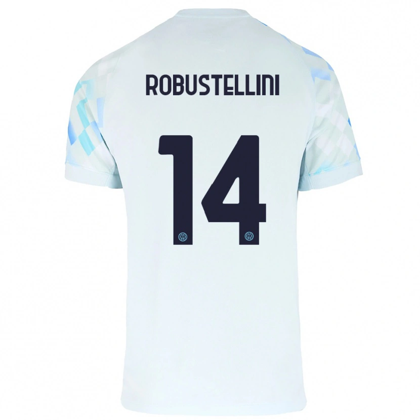 Danxen Women Chiara Robustellini #14 White Blue Away Jersey 2025/26 T-Shirt