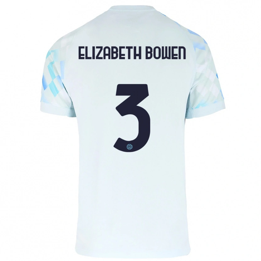 Danxen Women Kate Elizabeth Bowen #3 White Blue Away Jersey 2025/26 T-Shirt