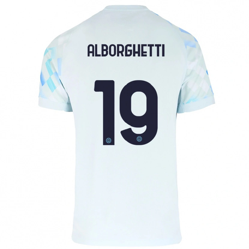 Danxen Women Lisa Alborghetti #19 White Blue Away Jersey 2025/26 T-Shirt