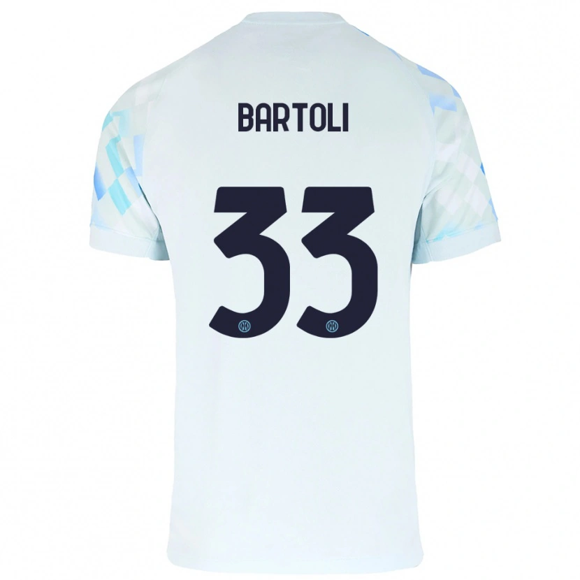 Danxen Women Elisa Bartoli #33 White Blue Away Jersey 2025/26 T-Shirt