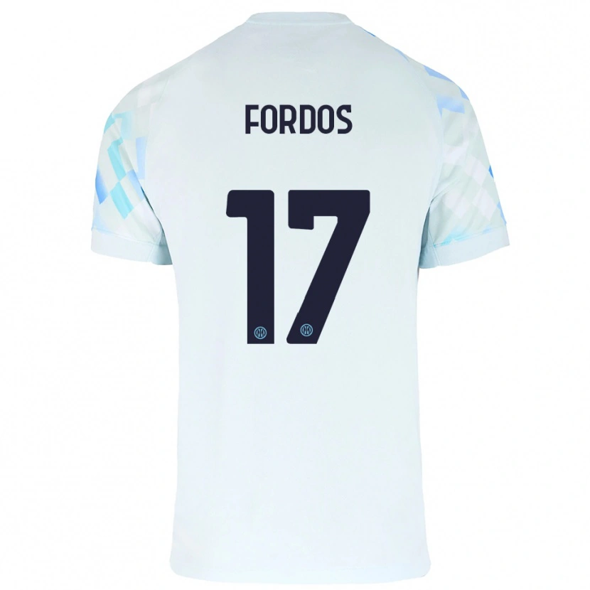 Danxen Women Beatrix Fördős #17 White Blue Away Jersey 2025/26 T-Shirt