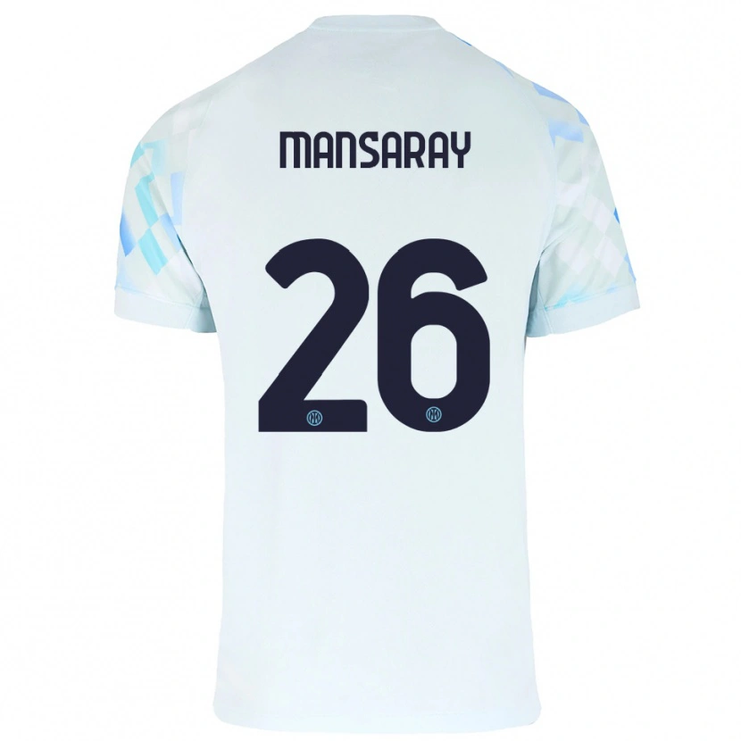 Danxen Women Jasmin Mansaray #26 White Blue Away Jersey 2025/26 T-Shirt