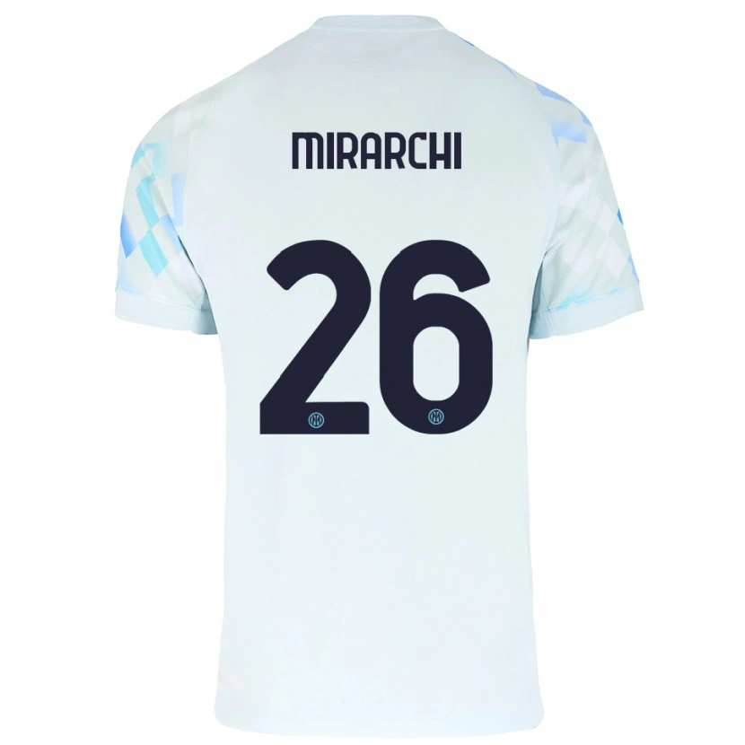 Danxen Women Mattia Mirarchi #26 White Blue Away Jersey 2025/26 T-Shirt