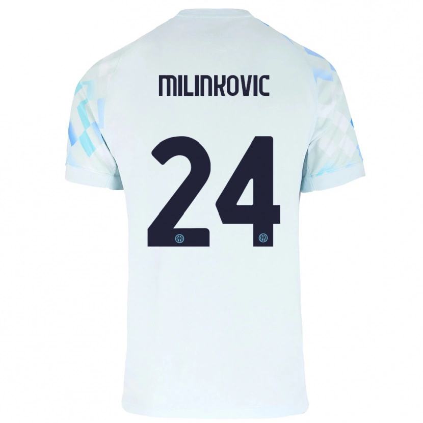 Danxen Women Marija Milinković #24 White Blue Away Jersey 2025/26 T-Shirt