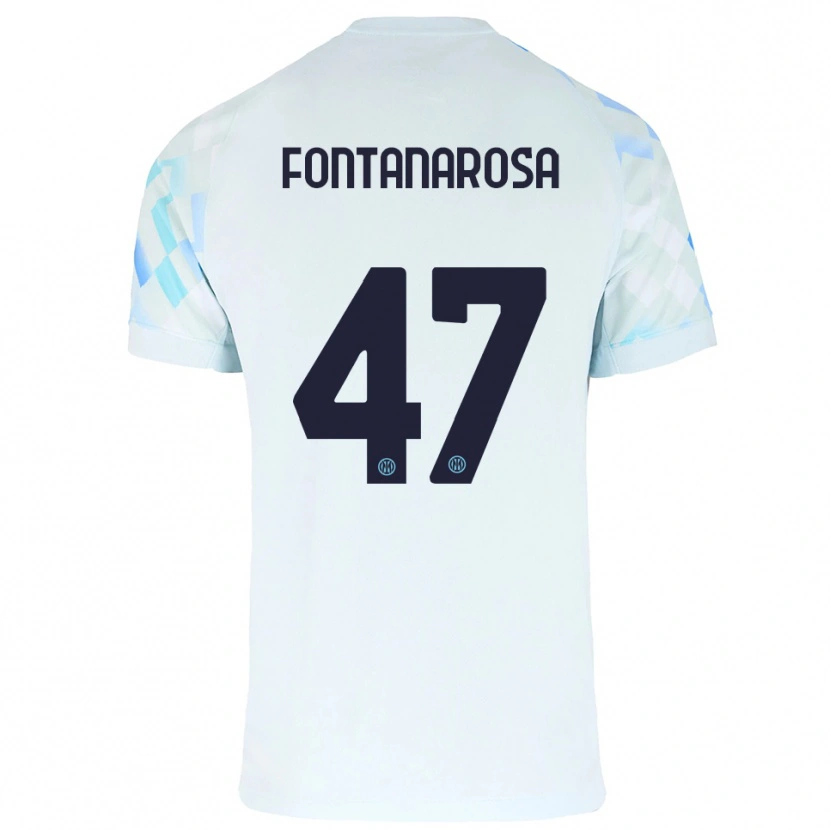 Danxen Women Alessandro Fontanarosa #47 White Blue Away Jersey 2025/26 T-Shirt