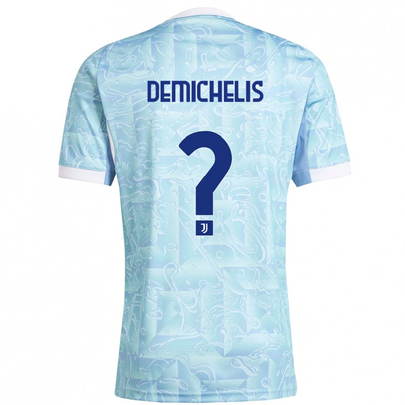 Danxen Women Emanuele Demichelis #0 Sky Blue Yellow Away Jersey 2025/26 T-Shirt