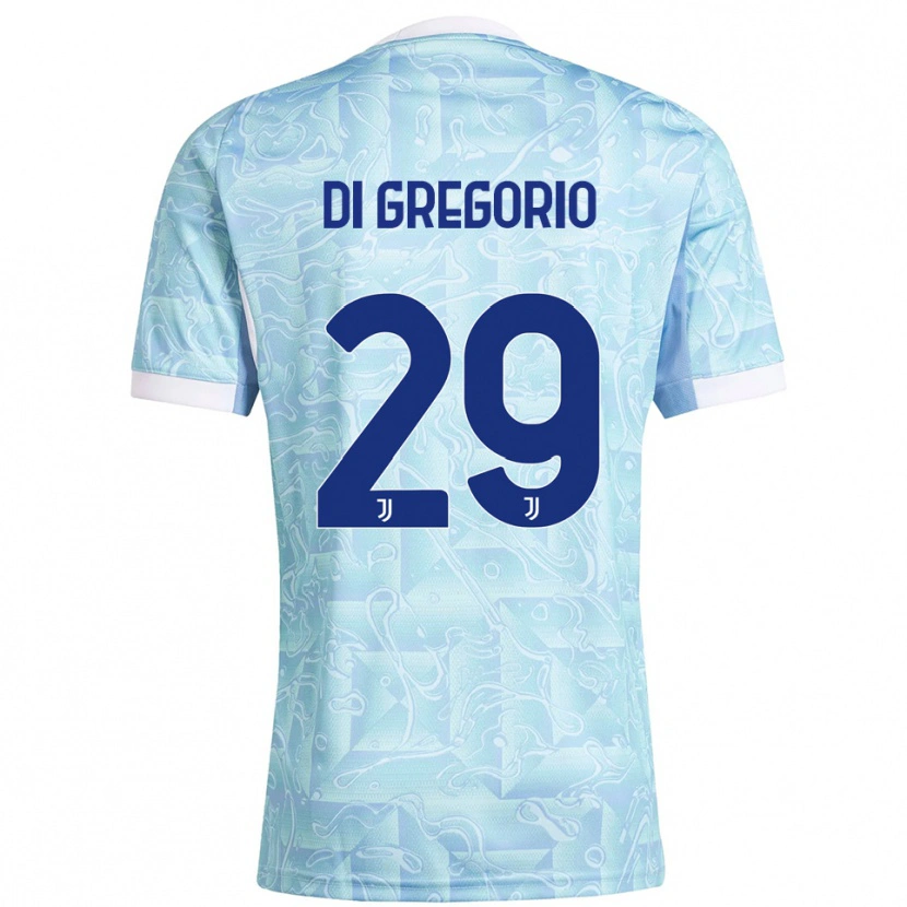Danxen Women Michele Di Gregorio #29 Sky Blue Yellow Away Jersey 2025/26 T-Shirt