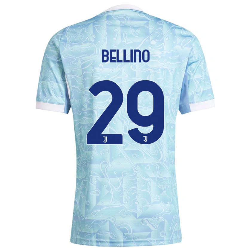 Danxen Women Filippo Bellino #29 Sky Blue Yellow Away Jersey 2025/26 T-Shirt