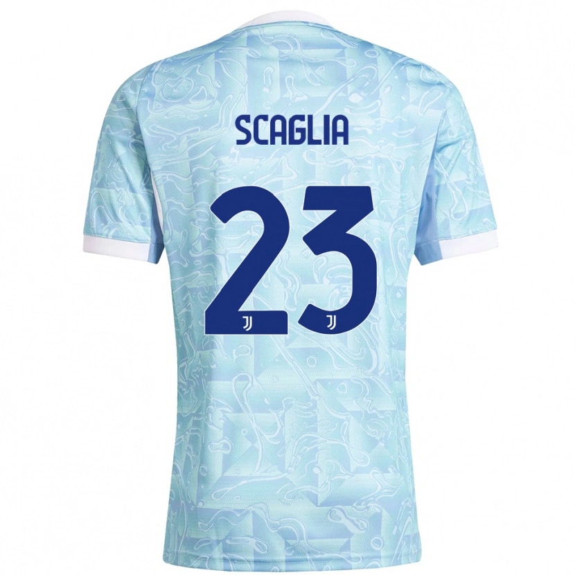 Danxen Women Filippo Scaglia #23 Sky Blue Yellow Away Jersey 2025/26 T-Shirt