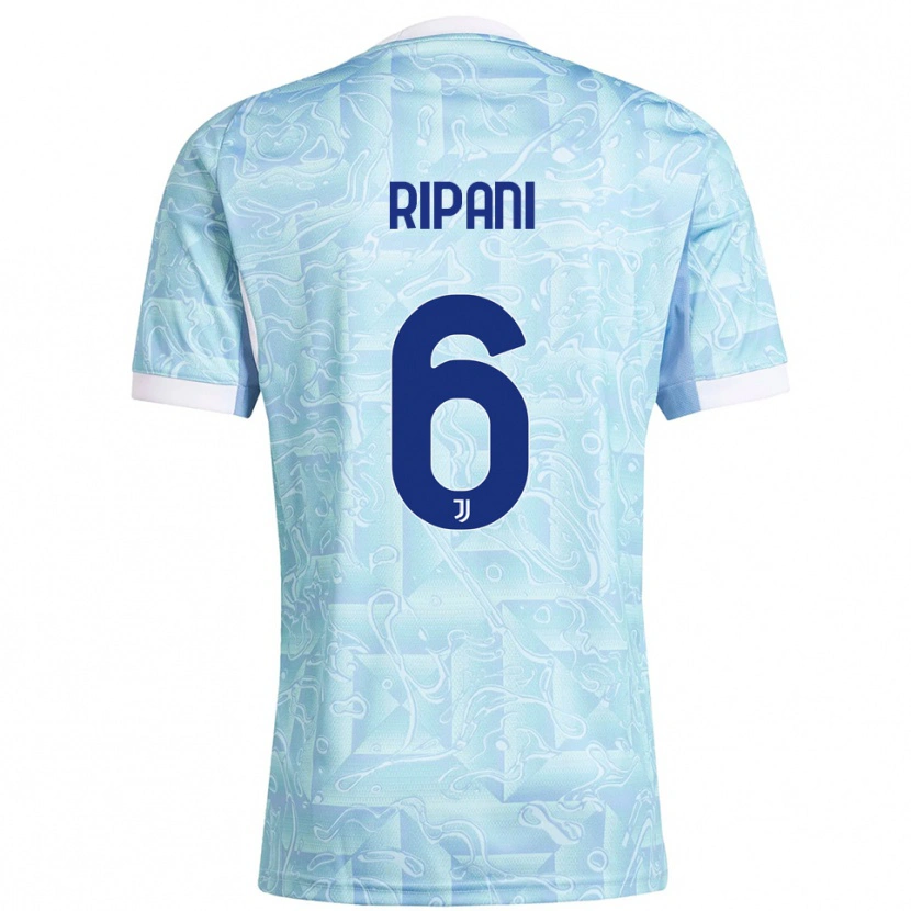 Danxen Women Diego Ripani #6 Sky Blue Yellow Away Jersey 2025/26 T-Shirt