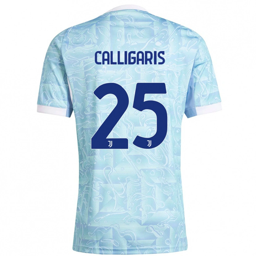 Danxen Women Viola Calligaris #25 Sky Blue Yellow Away Jersey 2025/26 T-Shirt