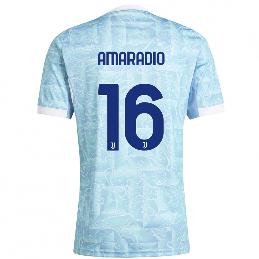 Danxen Women Luca Amaradio #16 Sky Blue Yellow Away Jersey 2025/26 T-Shirt
