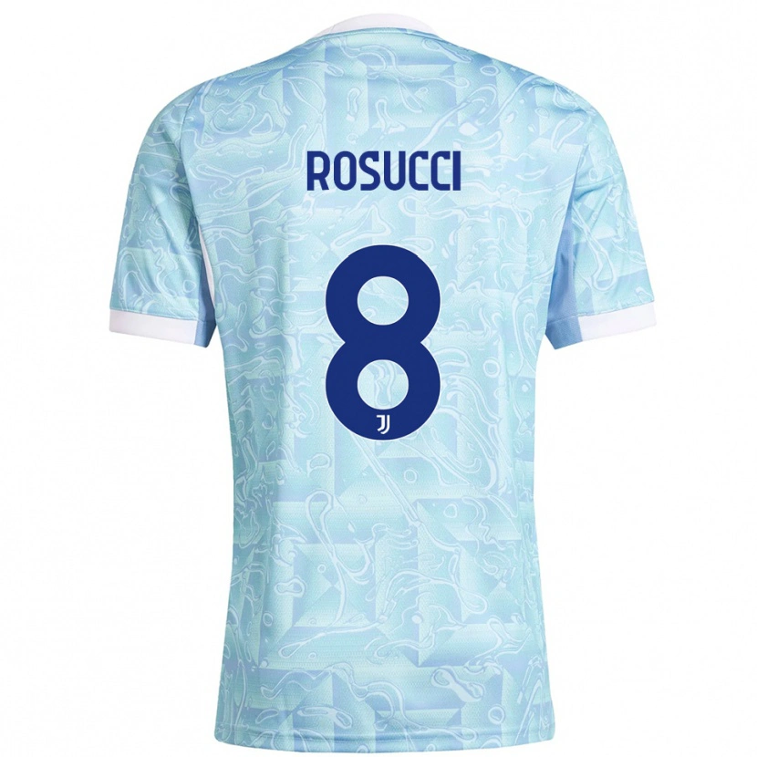 Danxen Women Martina Rosucci #8 Sky Blue Yellow Away Jersey 2025/26 T-Shirt