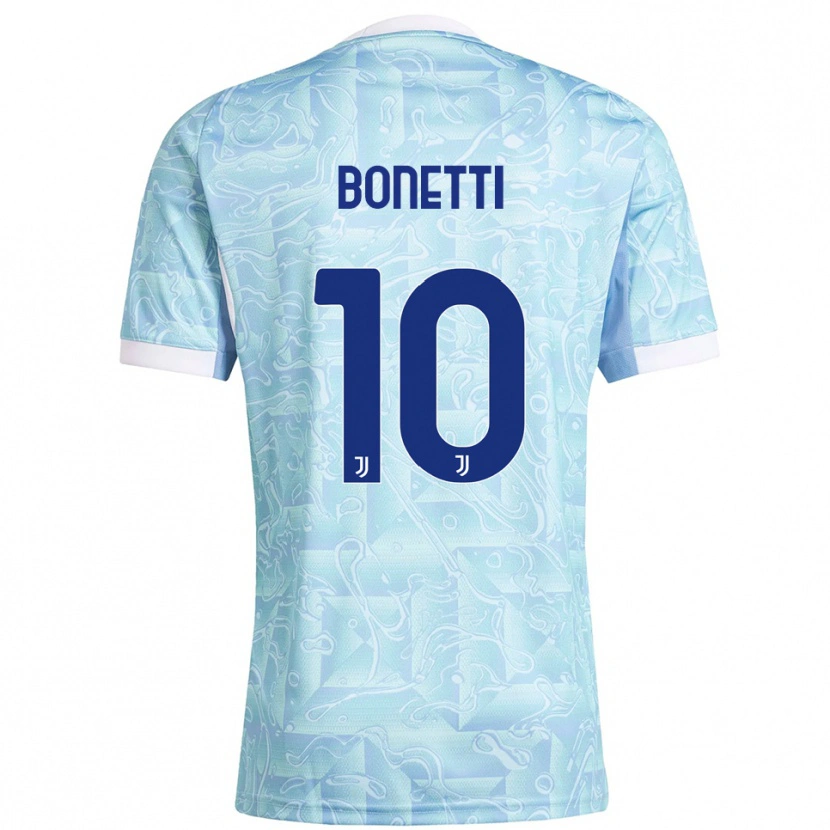 Danxen Women Andrea Bonetti #10 Sky Blue Yellow Away Jersey 2025/26 T-Shirt