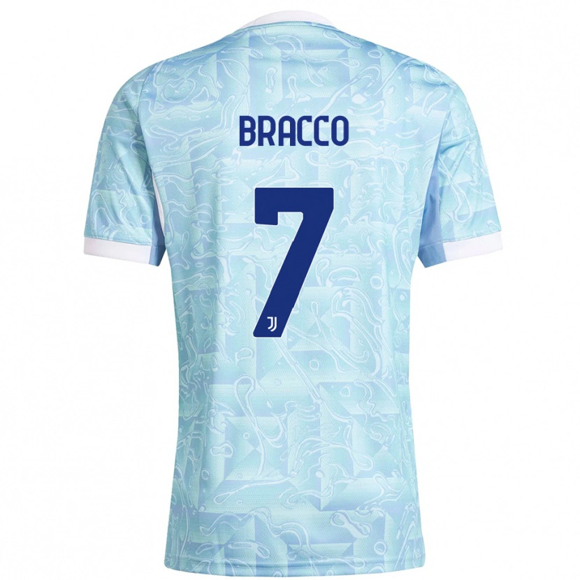 Danxen Women Luca Bracco #7 Sky Blue Yellow Away Jersey 2025/26 T-Shirt
