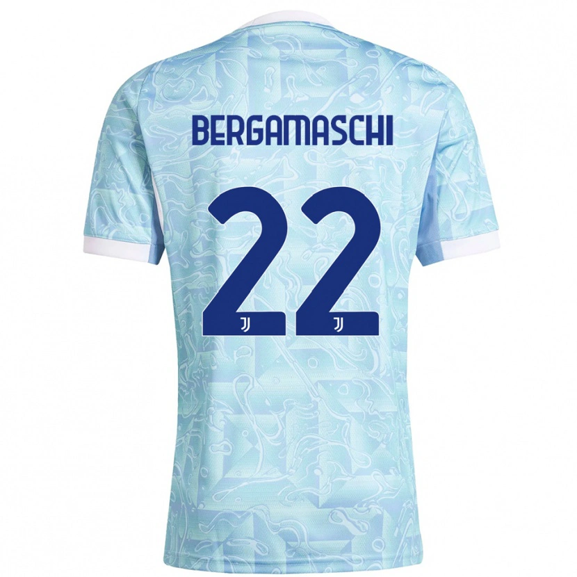 Danxen Women Valentina Bergamaschi #22 Sky Blue Yellow Away Jersey 2025/26 T-Shirt