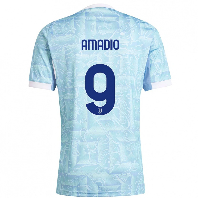 Danxen Women Alex Amadio #9 Sky Blue Yellow Away Jersey 2025/26 T-Shirt