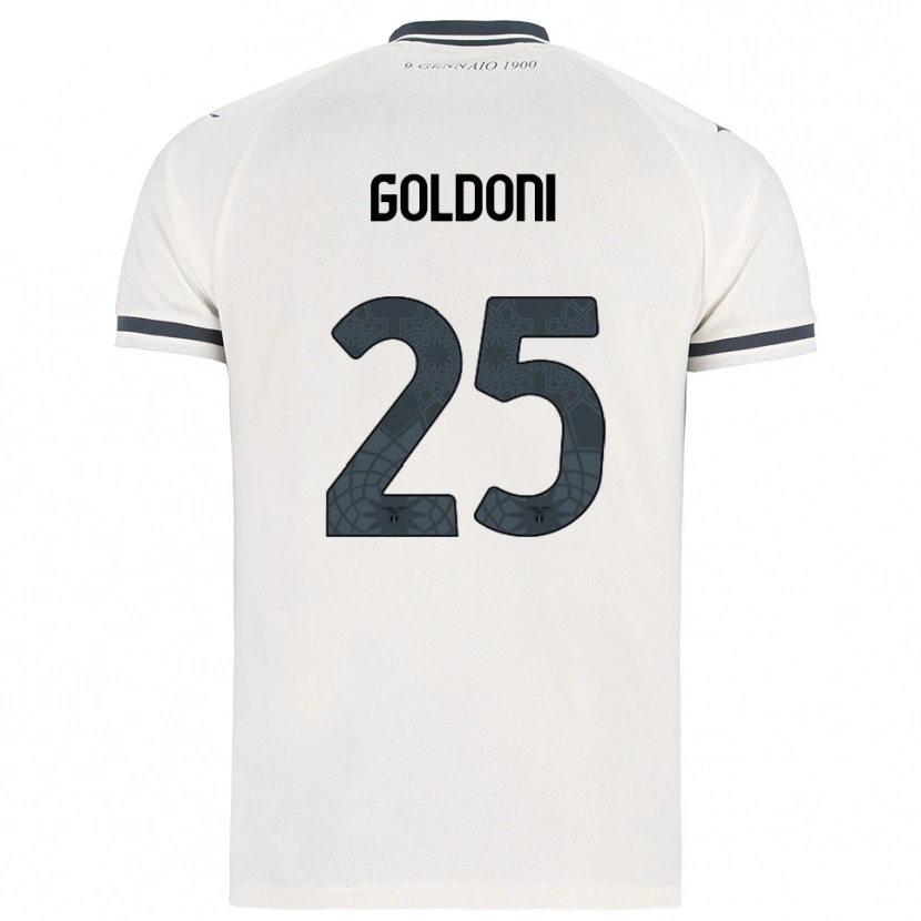 Danxen Women Eleonora Maria Goldoni #25 White Navy Away Jersey 2025/26 T-Shirt