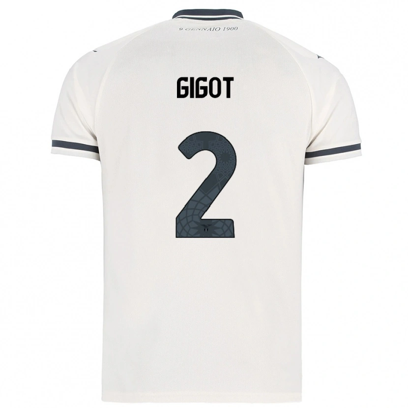 Danxen Women Samuel Gigot #2 White Navy Away Jersey 2025/26 T-Shirt
