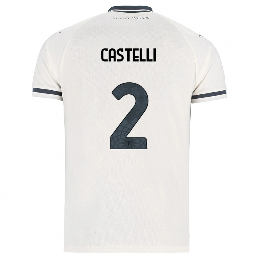 Danxen Women Valerio Castelli #2 White Navy Away Jersey 2025/26 T-Shirt